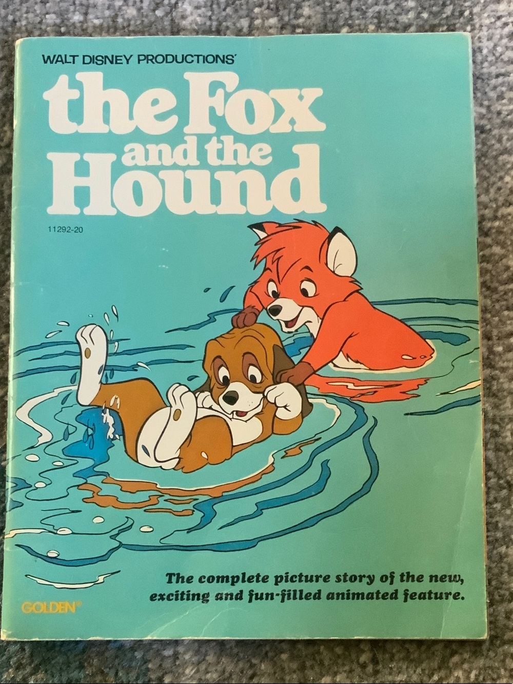 1981 Vintage Walt Disney The Fox and the Hound Comic Book | Golden Press #11292-